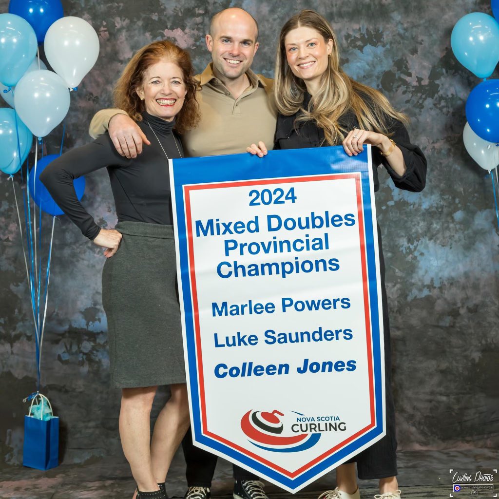 Was nice celebrating all the provincial champs yesterday. This is what Team Marlee/Luke look like NOT in curling gear. They'll try to climb a little higher next year and get to those Olympic Trials in Liverpool in December. Training starts tomorrow. Kidding-not kidding.