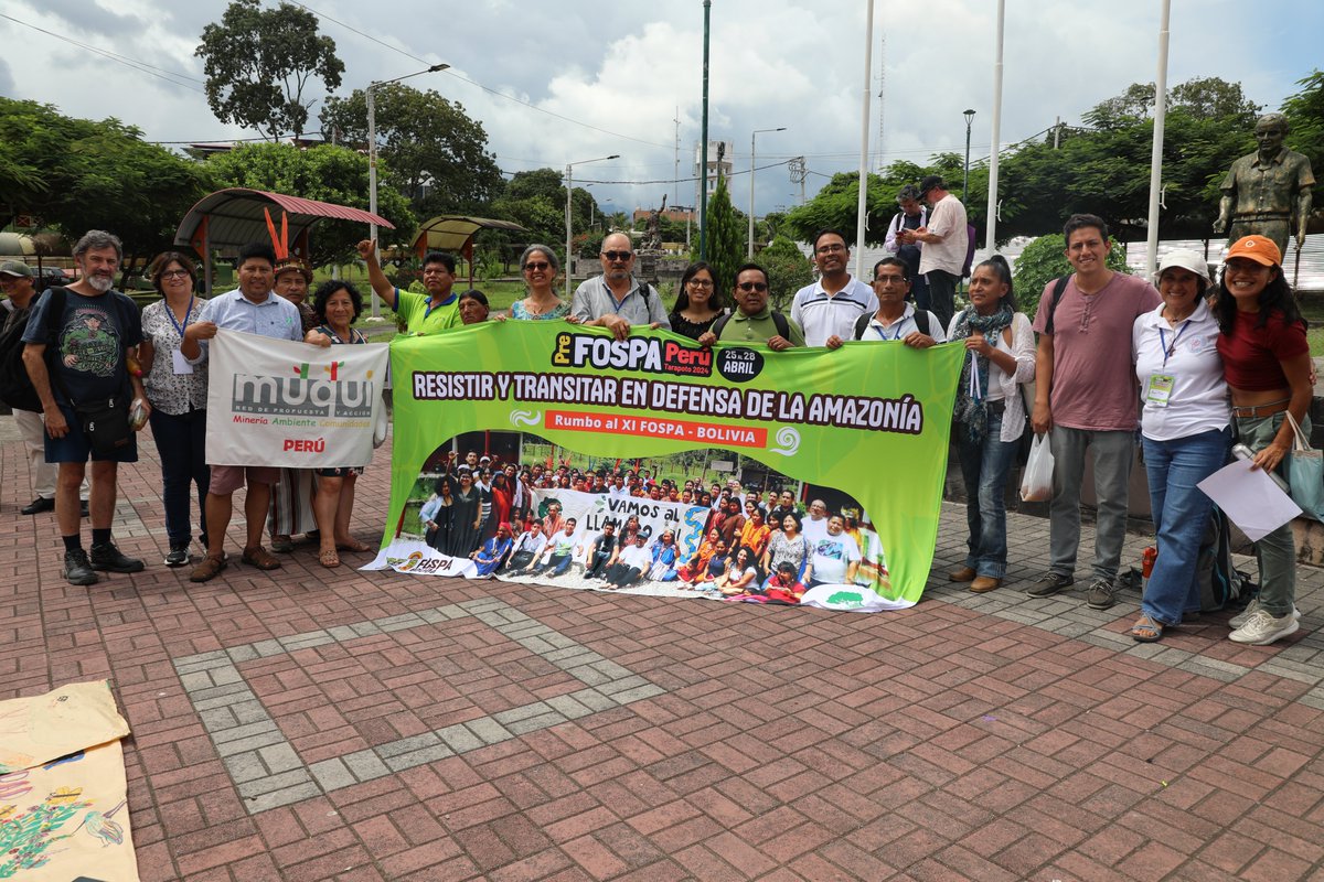 Del 25 al 28 de abril, representantes de varias organizaciones miembros de Red Muqui participaron del #PreFOSPAPeru2024 realizado en Tarapoto.

En este espacio se contribuyó en la discusión de la problemática en diferentes regiones de la zona andina del Perú, como 🧵