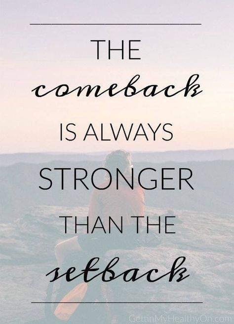 The comeback is always stronger than the setback. 

#SportsPT #MondayMotivation #Inspiration #Journey #PersonalJourney