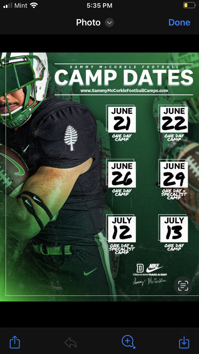Thanks to Dartmouth Football for a personal invitation to their camps! #GoBigGreen