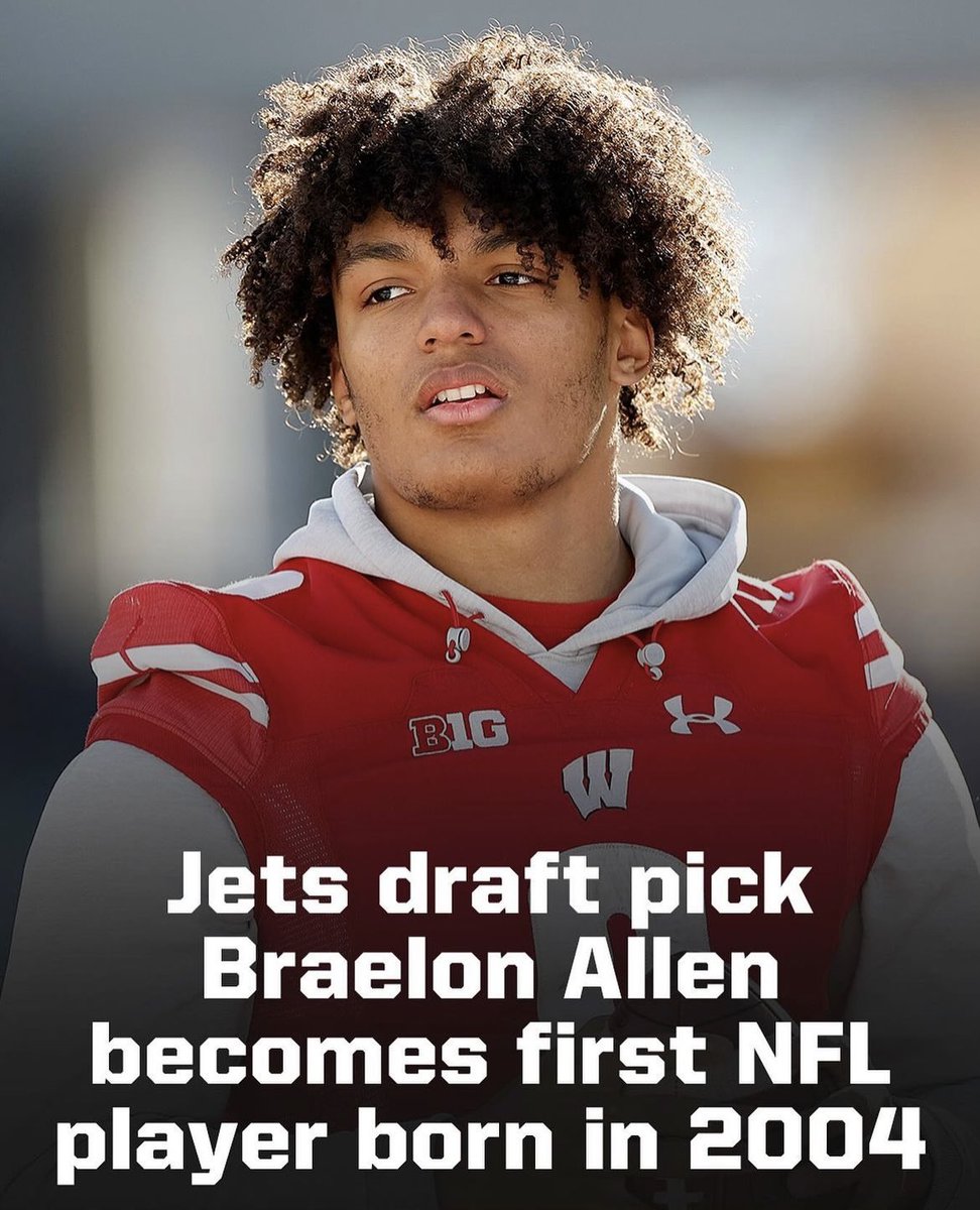 Braelon Allen becomes the first NFL player born in 2004 😳 #OnWisconsin