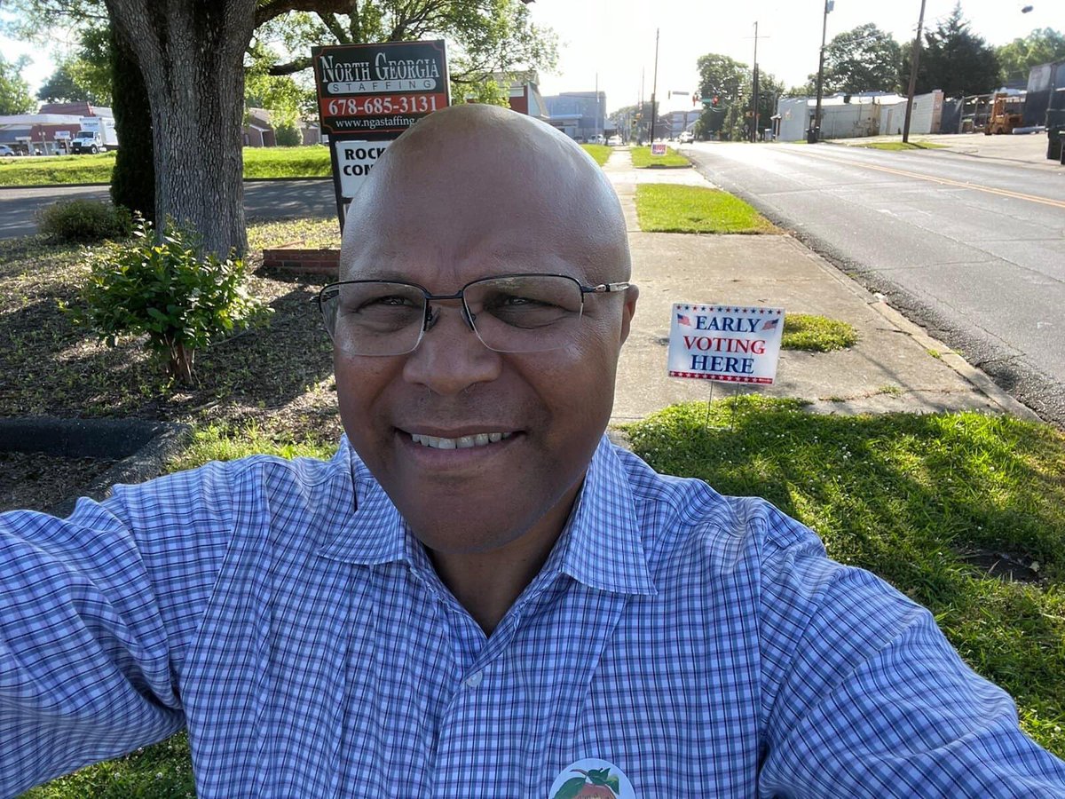 Today was the first day of early voting on our campaign to defeat Marjorie Taylor Greene. I was humbled to be able to cast a ballot for myself today and I am so thankful for all of my incredible supporters. If you want to kick MTG out of Congress can you RT this post?