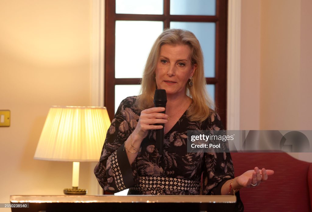 The Duchess of Edinburgh attended a reception at the residence of the Ambassador of the United Kingdom to Ukraine Martin Harris on April 29, 2024 in Kyiv, Ukraine. 📸 Anatolii Stepanov