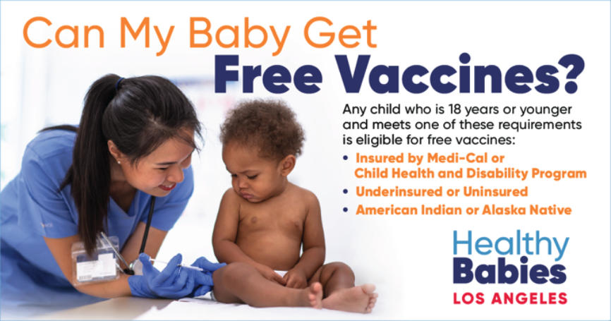 Attn docs & HCPs who take Medi-Cal: Our Healthy Babies LA page has free info about Vaccine for Children and the importance of well-baby visits. These are two of the best ways to keep kids, and our communities, safe from serious disease.
 
#HealthyBabiesLA #LADocs