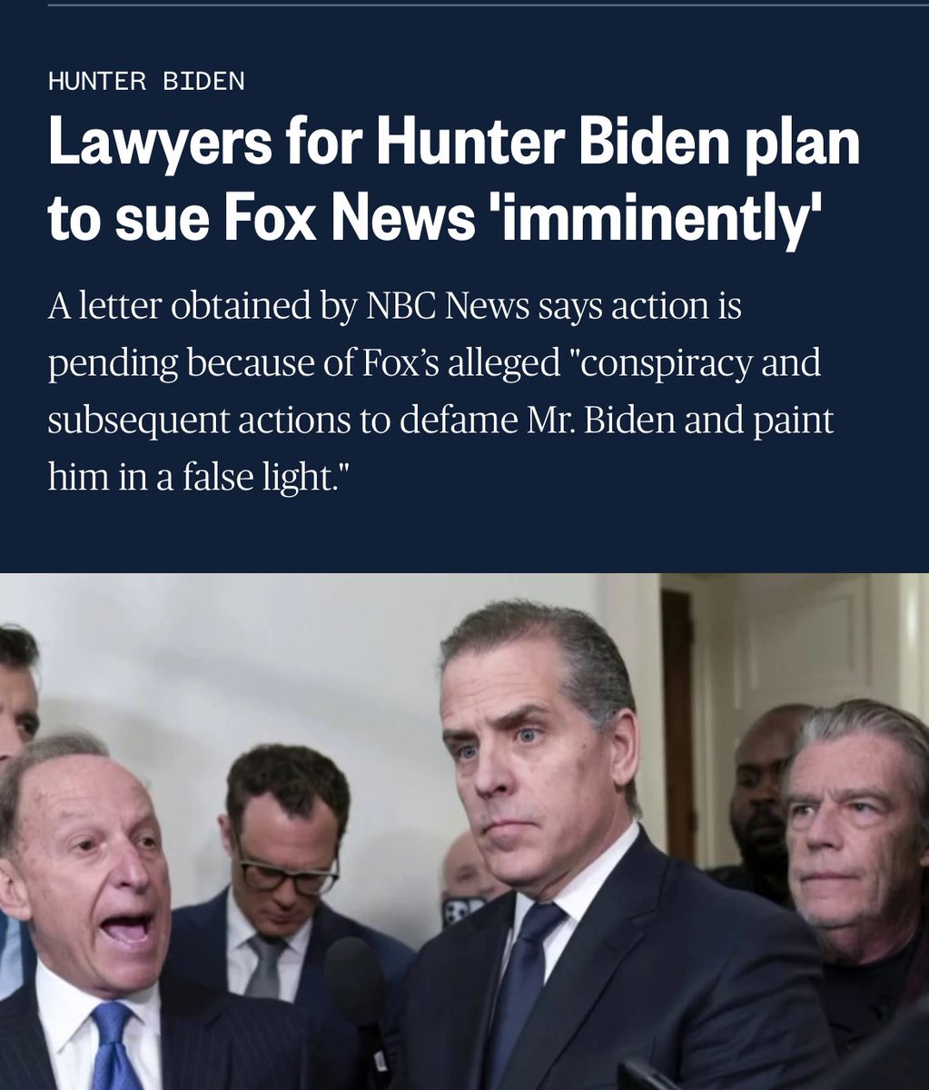 Hunter Biden is gonna sue Fox News?! It’s about time! Do all of Rupert Murdoch’s propaganda machine, especially the Wall Street Journal and The New York Post too! Let’s goooooooooooo! 🍿