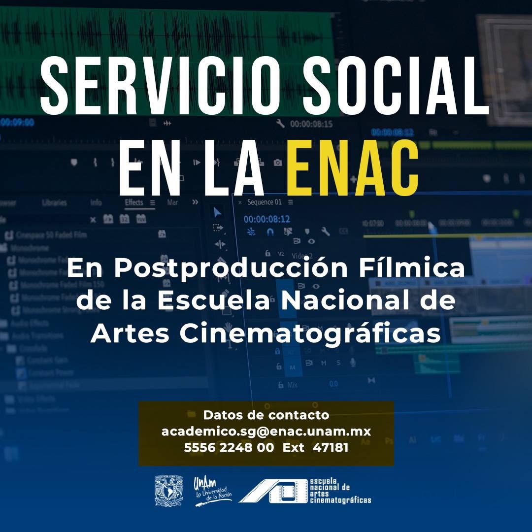 ¿Eres estudiante de Diseño y Comunicación Visual, Ciencias de la Comunicación, Cinematografía, Administración de archivos y gestión documental o Ingeniería en Producción de la UNAM? ¡Esta es tu oportunidad de poner en práctica tus habilidades y contribuir al mundo del cine!