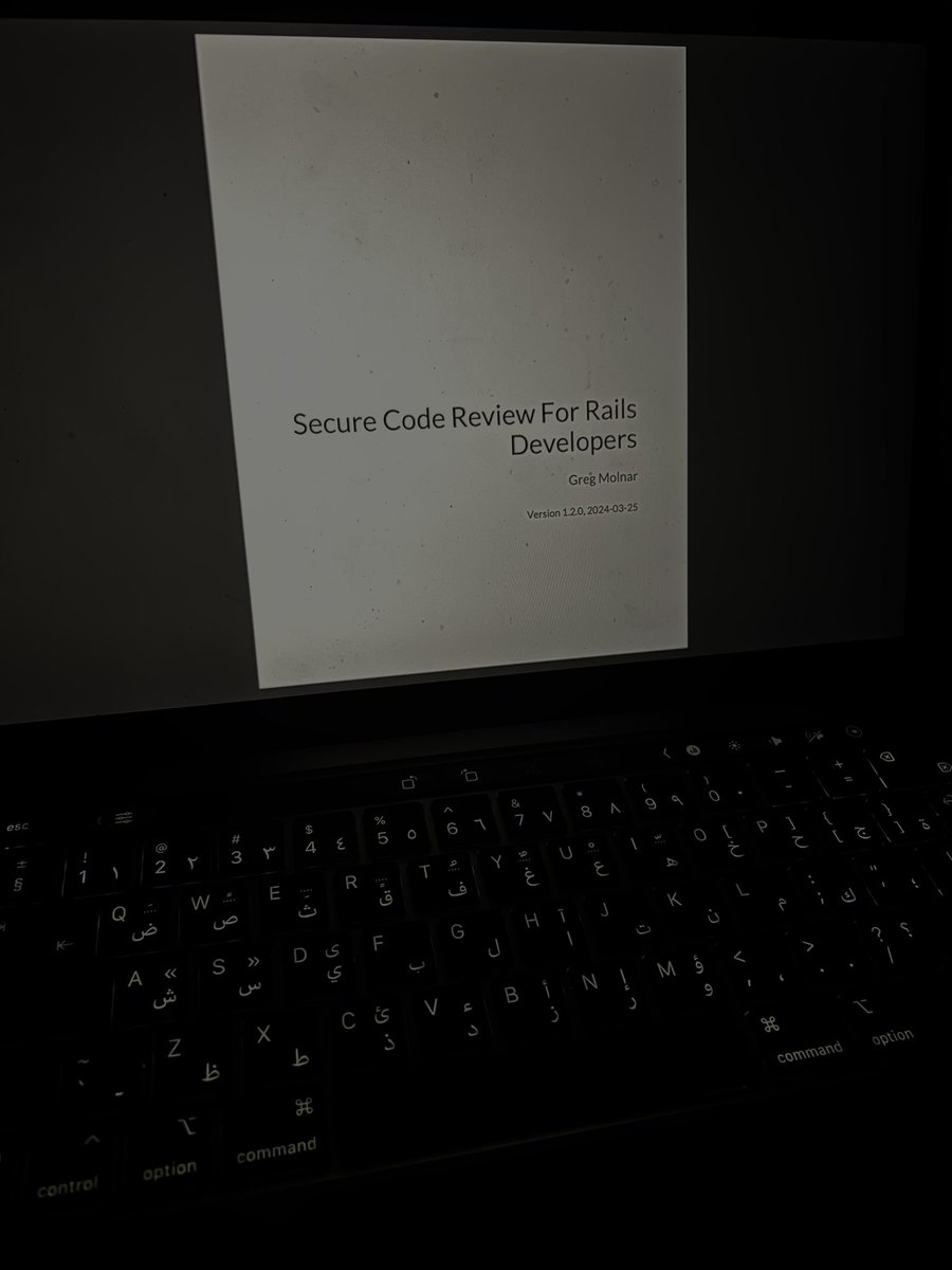 As a #RubyOnRails developer, ‘Secure Code Review for Rails Developers’ by @GregMolnar has truly expanded my mindset on secure coding practices. The latest Version 1.2 is comprehensive in covering security essentials🫡. #ruby #DevSecOps