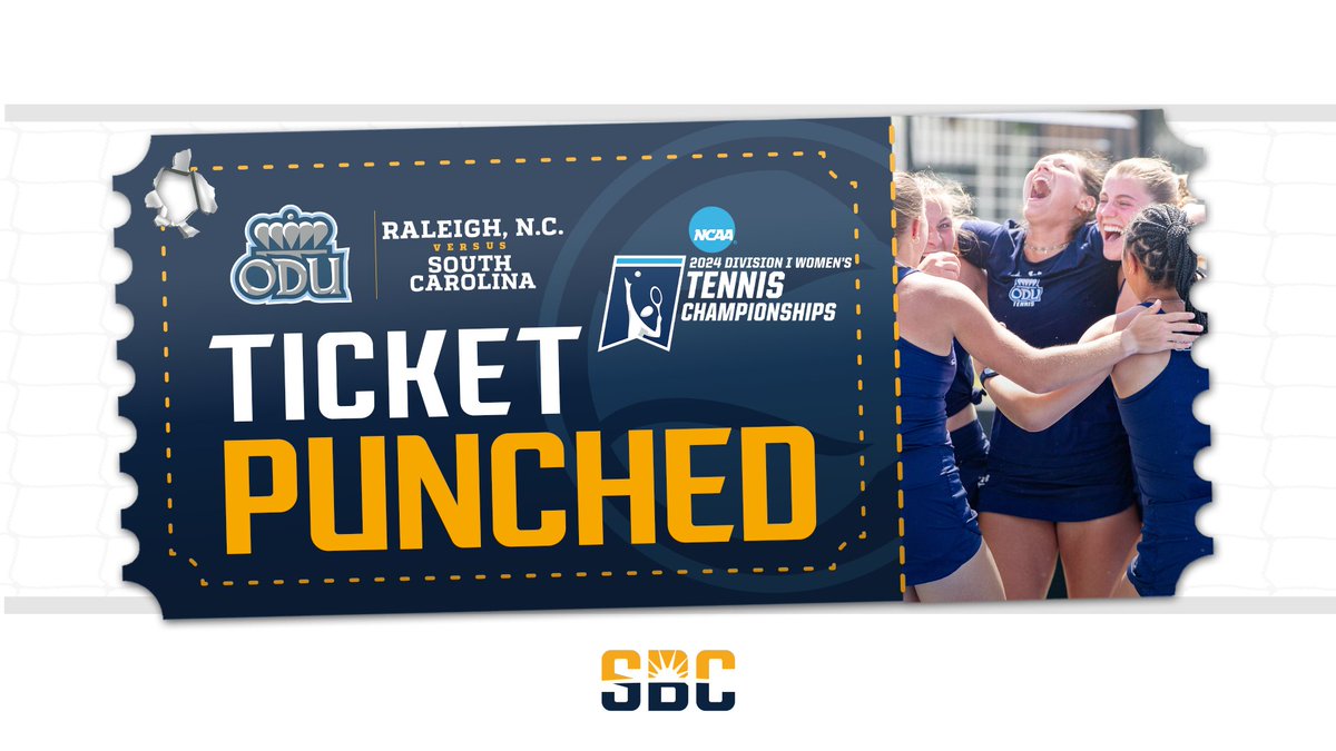 𝗥𝗘𝗔𝗗𝗬 𝗙𝗢𝗥 𝗥𝗔𝗟𝗘𝗜𝗚𝗛. After winning a second consecutive #SunBeltWTEN Title yesterday, @ODUWomensTennis matches up with No. 19 South Carolina in the First Round at host site N.C. State. ☀️🎾