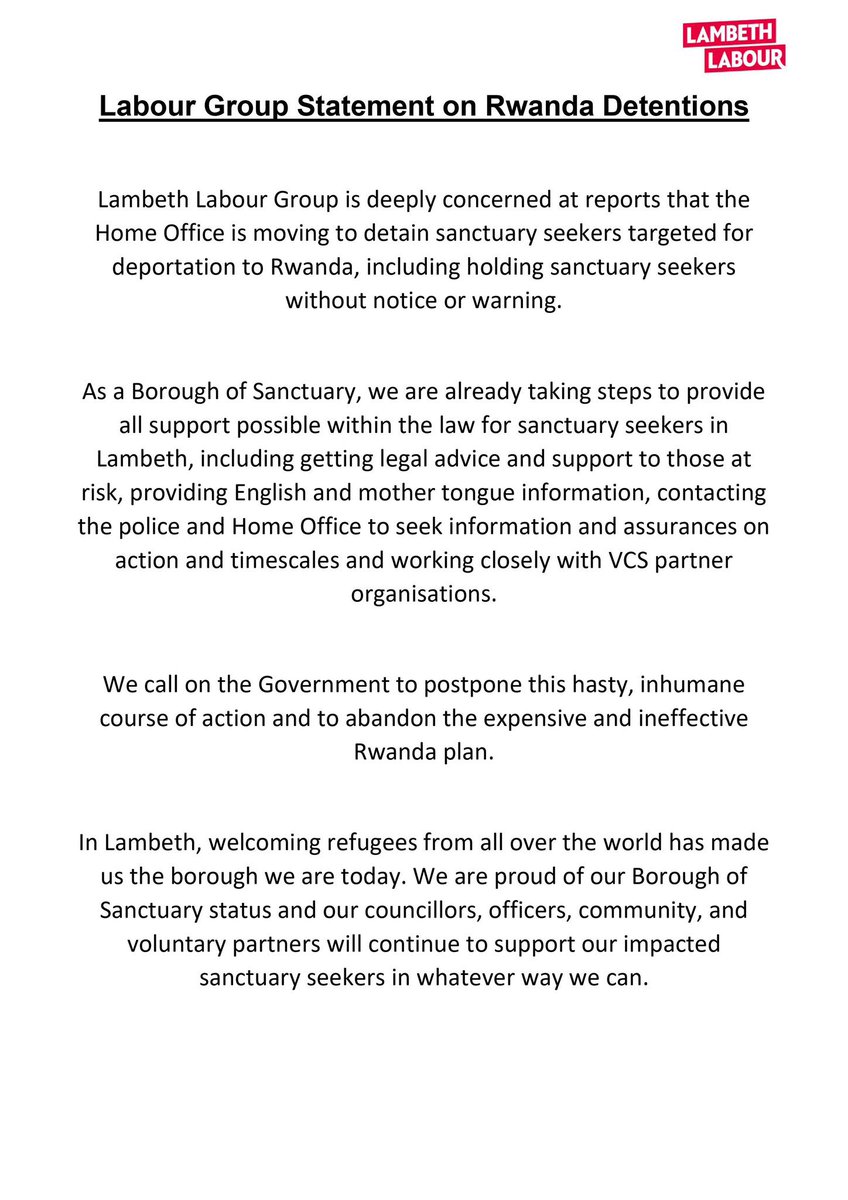 We will always stand up for our sanctuary seekers and speak out against their dehumanisation at the hands of this Tory government. Please read our statement on the shocking Rwanda detentions below: