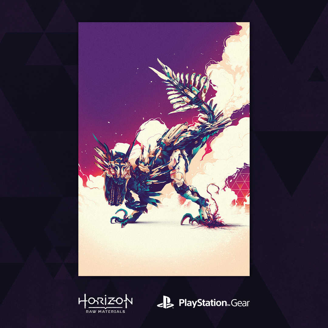 We collaborated with @Guerrilla to celebrate Horizon Forbidden West's 2nd Anniversary, with this beautiful, commissioned poster created by Poster Posse artist @ryanjshu Order now, on the PlayStation Gear Store! US: shorturl.at/oCNO0 EU: shorturl.at/aquW8