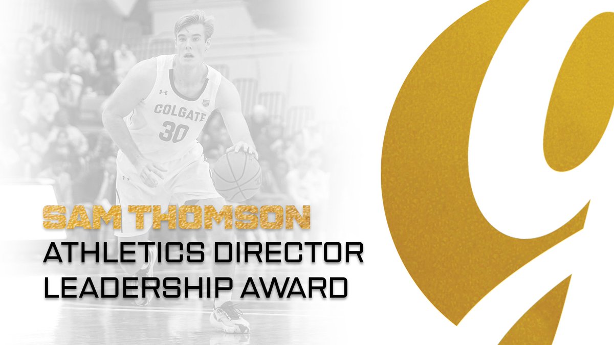 𝐀𝐭𝐡𝐥𝐞𝐭𝐢𝐜 𝐃𝐢𝐫𝐞𝐜𝐭𝐨𝐫 𝐋𝐞𝐚𝐝𝐞𝐫𝐬𝐡𝐢𝐩 𝐀𝐰𝐚𝐫𝐝 🏆 Congratulations to @ColgateMBB’s Sam Thomson and @ColgateVB’s Taylor Cigna, who have gone above and beyond what was asked of them, providing for their team. #GoGate | #GoldenGates