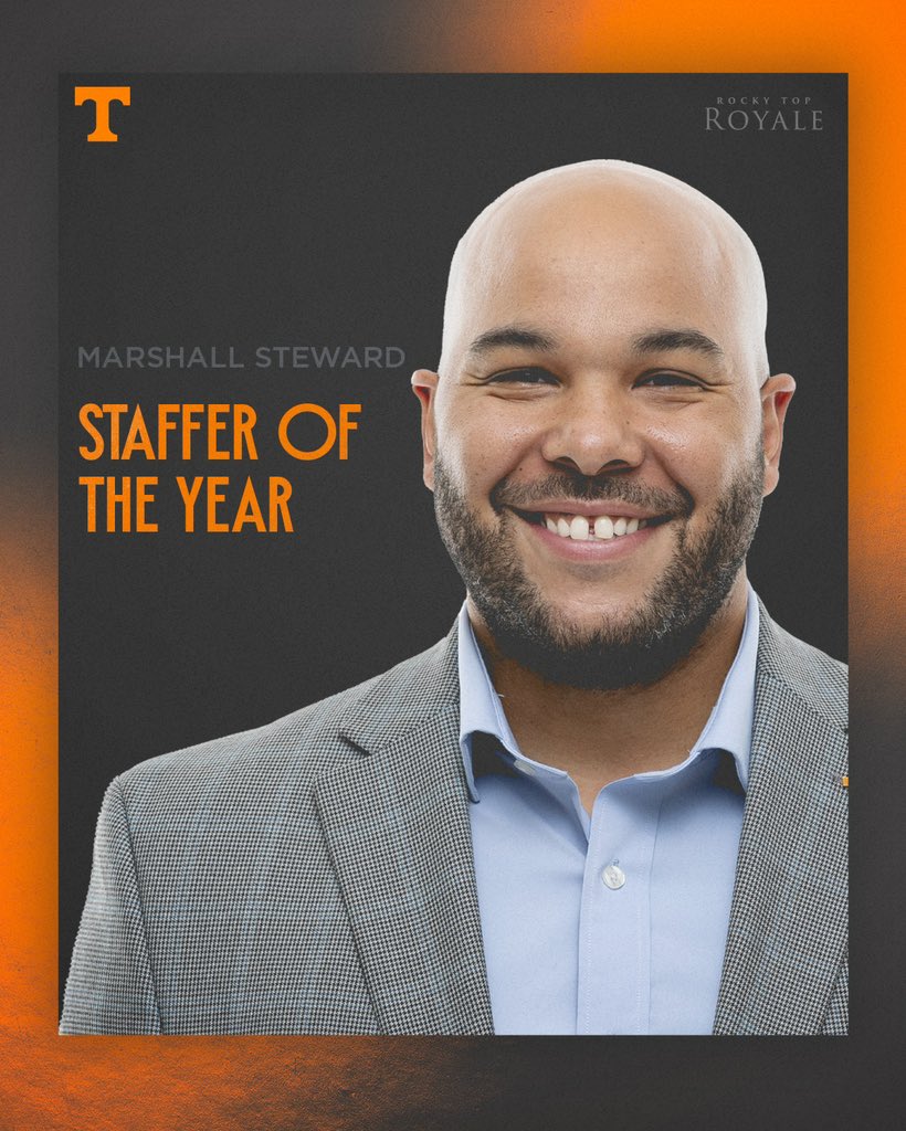 The winner of the Staff Person of the Year Award is … 🌟 Marshall Steward Recognized for going above and beyond the call of duty for student athletes.