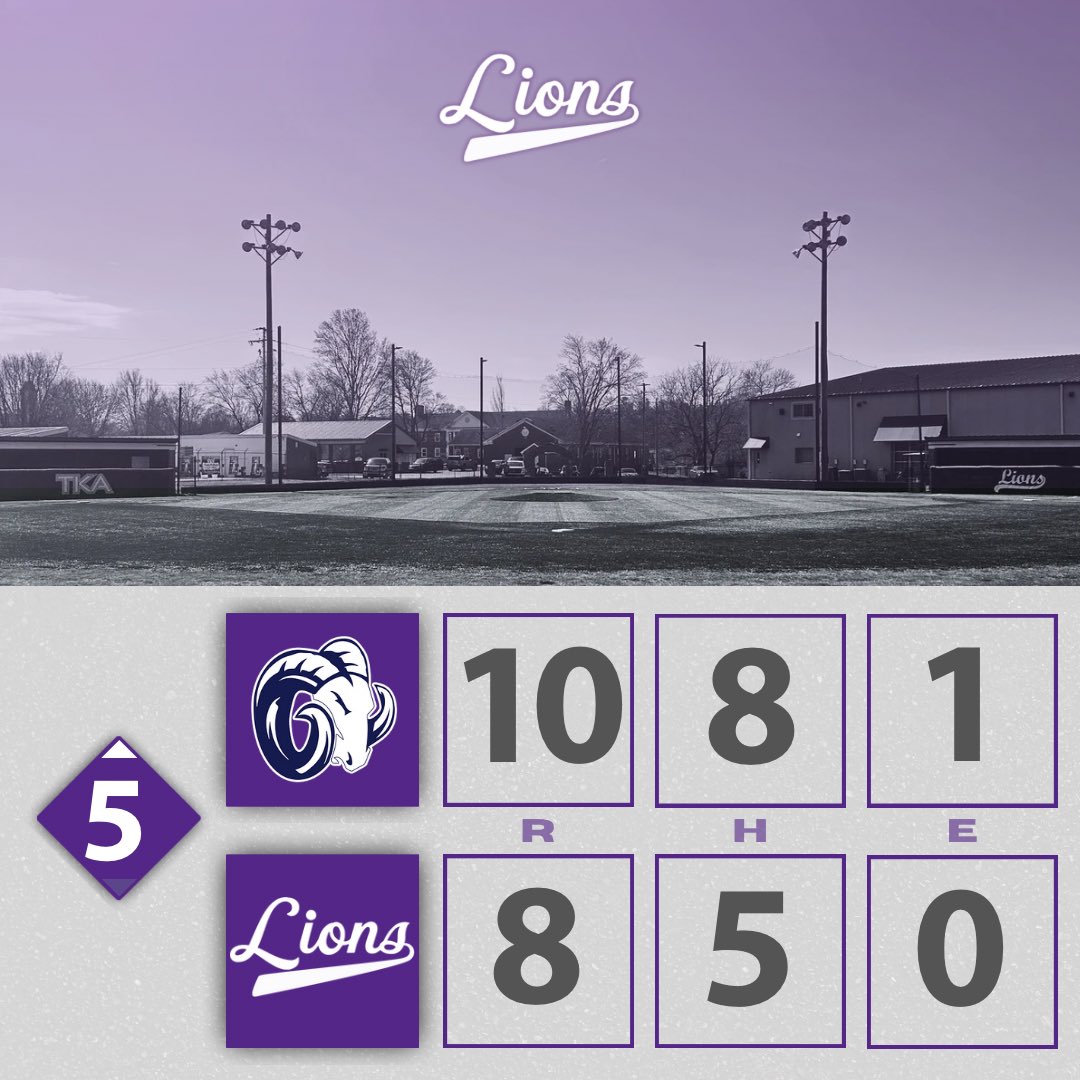 ⚾️ Score Update: E4 The Lions add 5 in the T4 to pull back within 2 going into the 5th Inning