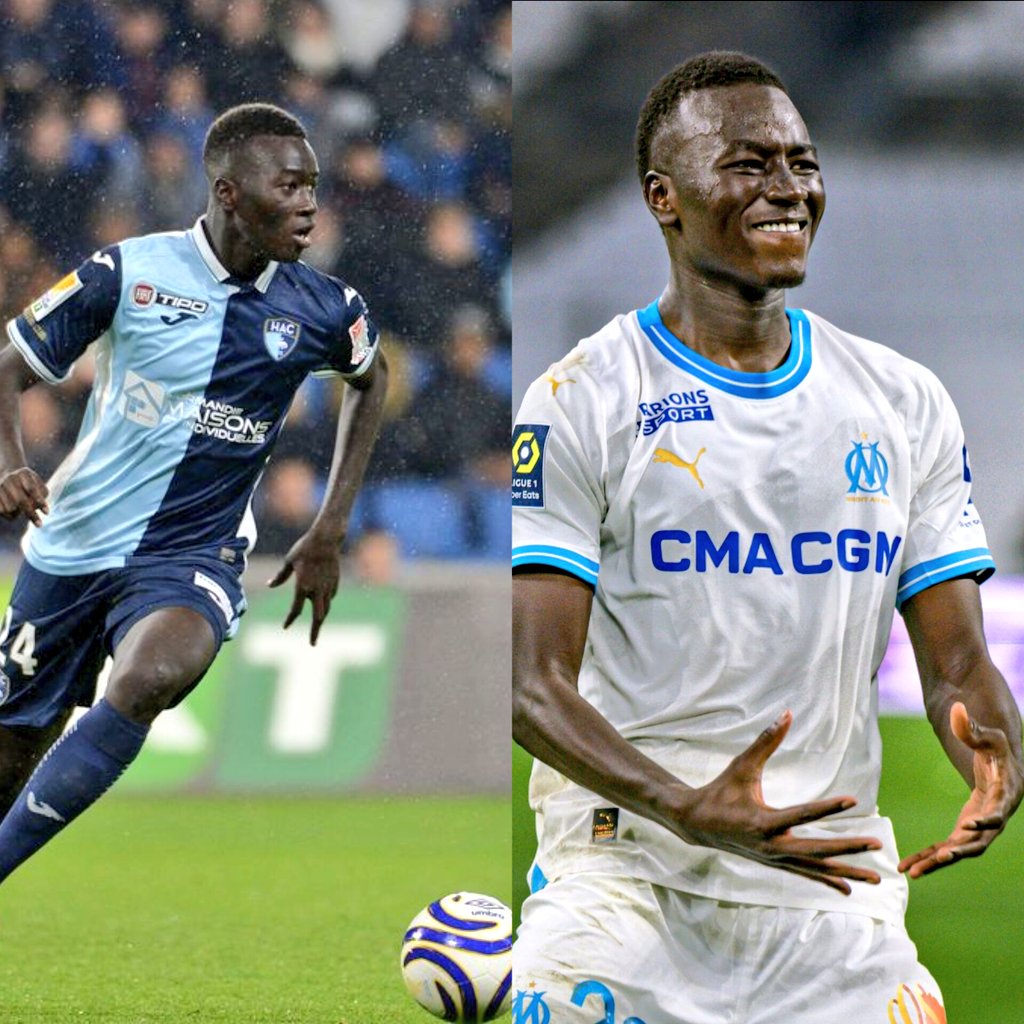 🔹L'histoire entre L'OM et Pape Gueye 🇸🇳 s'achèvera définitivement le 19 mai contre Le Havre la où il avait été recruté 4 ans plus tôt 🤝 #TeamOM 🔵⚪ #MercatOM 🔚