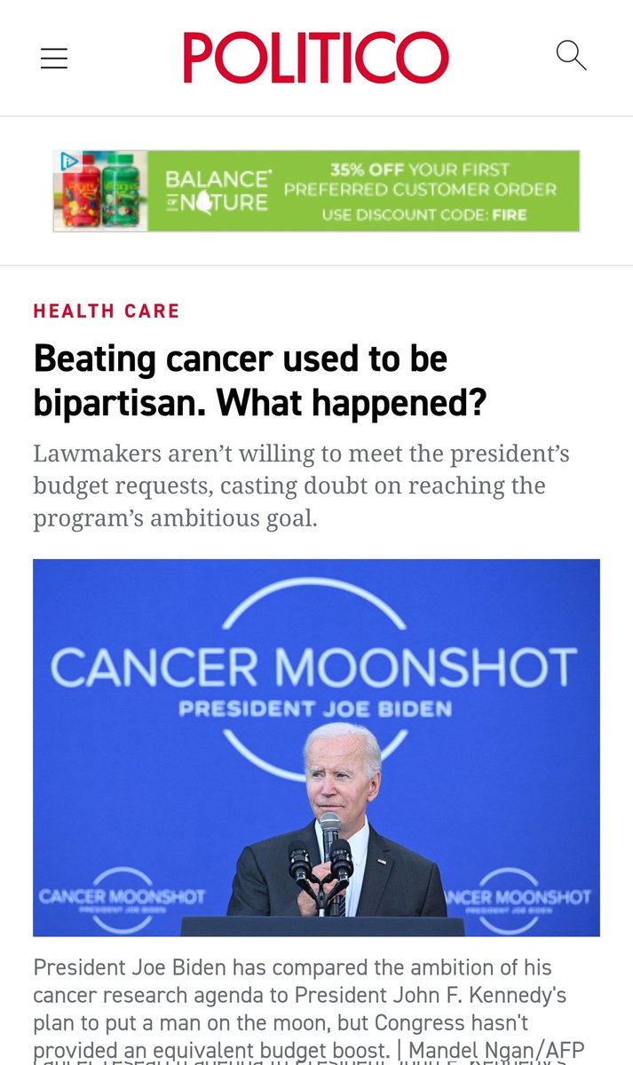 Not to be outdone by DeSantis' six week abortion ban, or Kristi Noem shooting her puppy in the face, Republicans have decided to cut funding to President Biden's cancer moonshot.

For Republicans, the cruelty is ALWAYS the point.