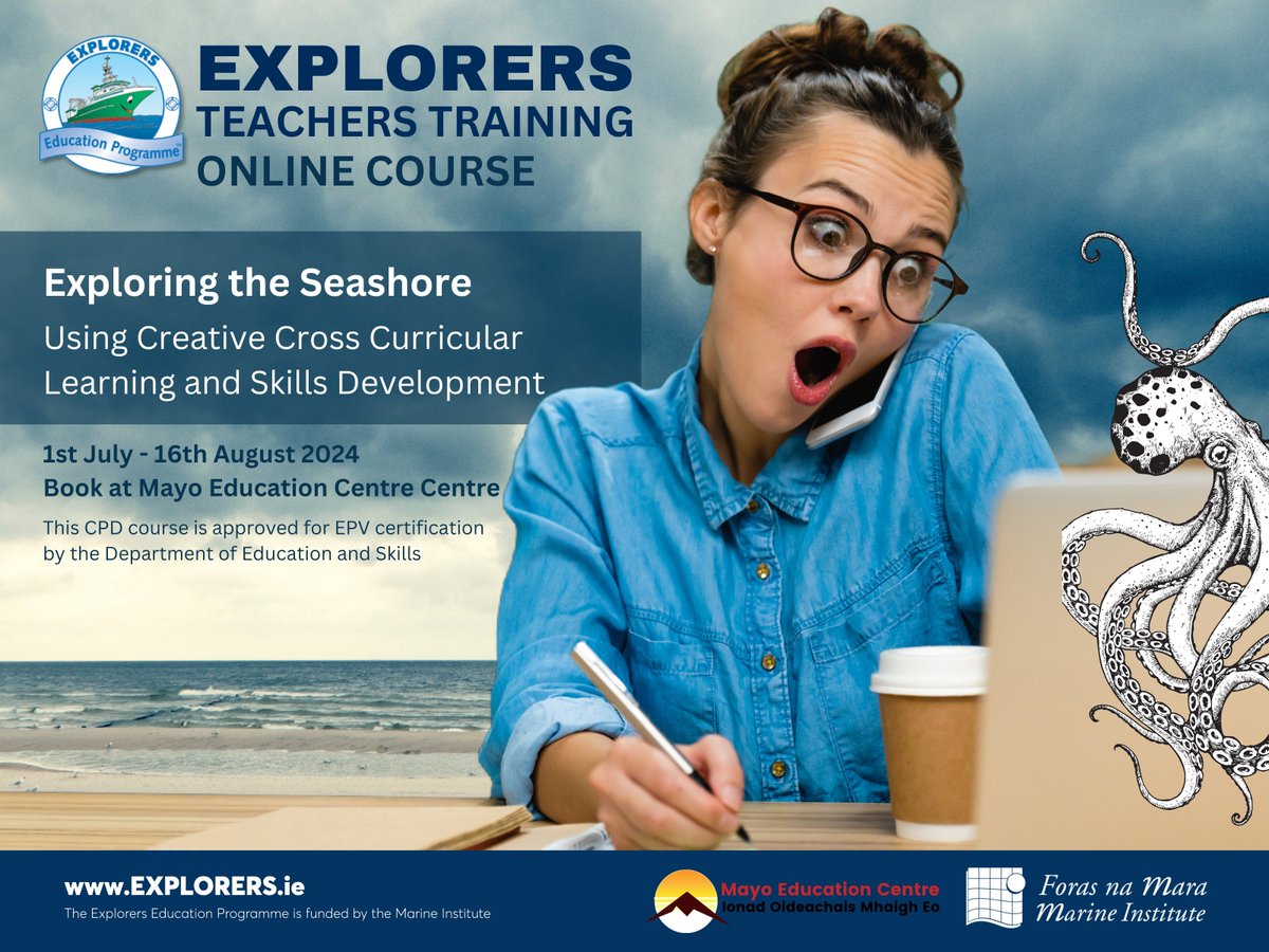 Hello all teachers! Sign up for the Explorers Education Programme Online CPD Training course for Exploring the Seashore using creative cross curricular learning and skills development. Lots of great content and activities to discover! The course can be completed at your own pace…