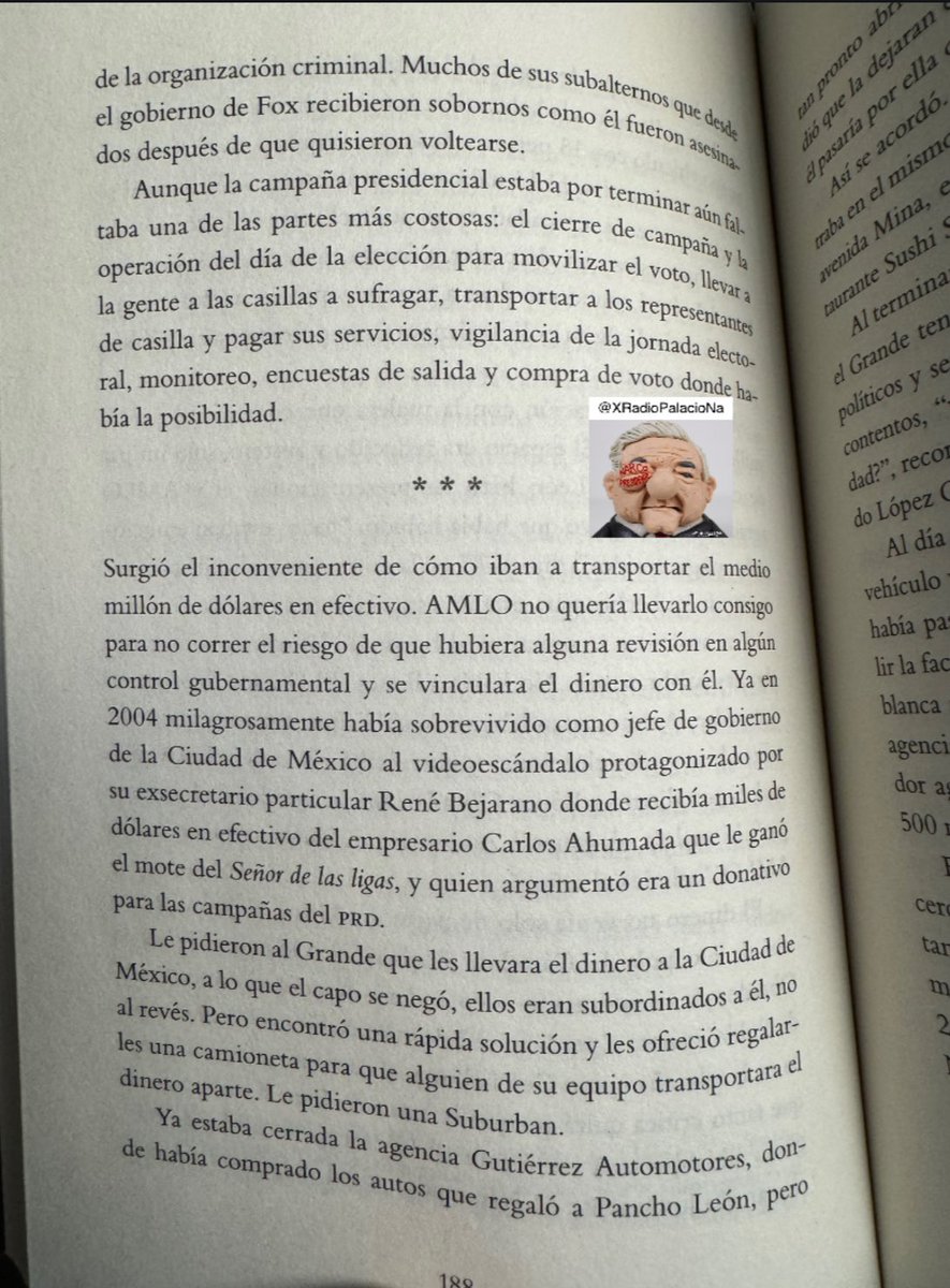 La Historia Secreta 

Luego les cuento más del #NarcoPresidenteAMLO50 👇🏻

Surgió el inconveniente de cómo iban a transportar el medio millón de dólares en efectivo. AMLO no quería llevarlo consigo para no correr el riesgo de que hubiera alguna revisión en algún control…