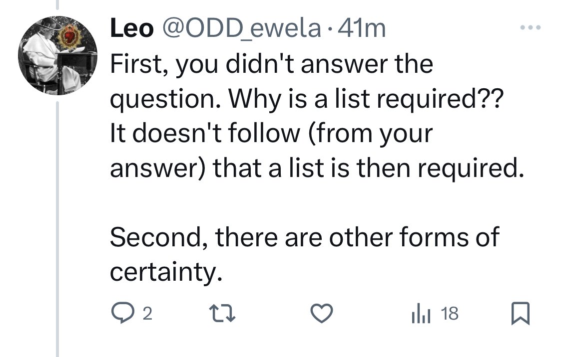 @el_reyfeo @ODD_ewela @jihad_superdry I have it on high authority that I don’t need to defend the 66-book canon because there are other forms of certainty so no list is required.