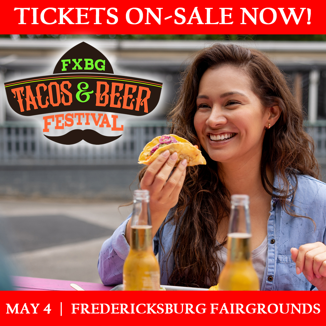 Get your taste buds ready for a flavor-packed fiesta at the FXBG Tacos & Beer Fest on 5/4, 11A-4P, at the FXBG Fairground! Tacos and craft beers, it's a culinary adventure you won't want to miss! 🎉🌮🍻

Tickets on-sale now!  Get full details at 969TheRock.com!