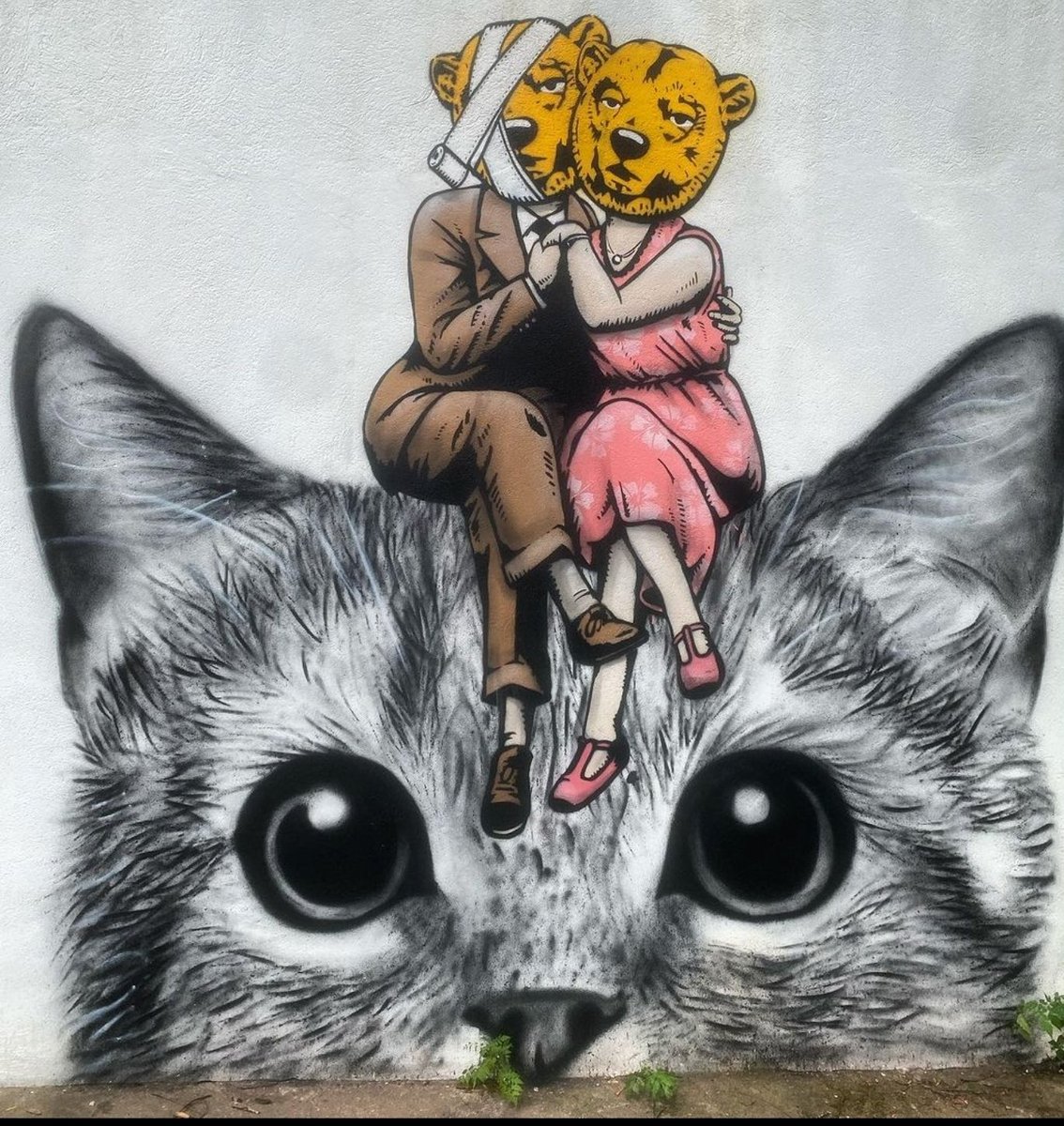 May your Tuesday be purrfect 🐈 Good Morning 🤍☀️🤍 #StreetArt #art #urbanart #mural #photography #cat #Israelpalestine #catlovers #tuesdayvibe