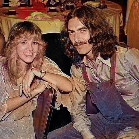 Stevie Nicks and George Harrison, 1970s.