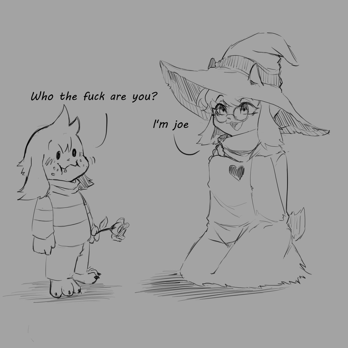 this ralsei's original artist: @/Shiron_WHITE0