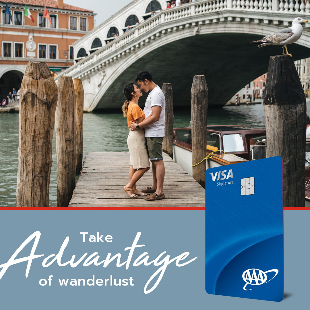 Unpack more cash back rewards with your new favorite travel companion - the AAA Travel Advantage Visa Signature®️ Credit Card. spr.ly/6011kGhPc