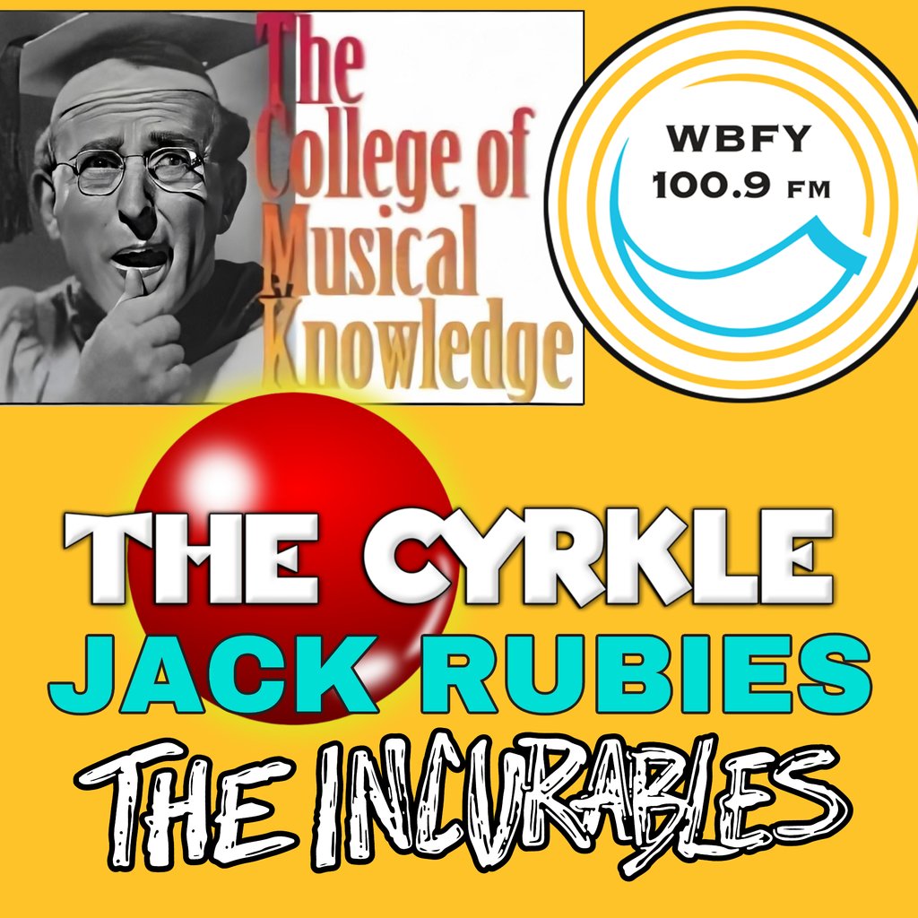 The College Of Musical Knowledge on WBFY! On the syllabus: The Cyrkle, The Incurables, and The Jack Rubies (all from records out now at bigstirrecords.com and everywhere). Further your education at: spinitron.com/WBFY/pl/188257… #WBFY #IndieRock #Postpunk #PopPunk #SunshinePop