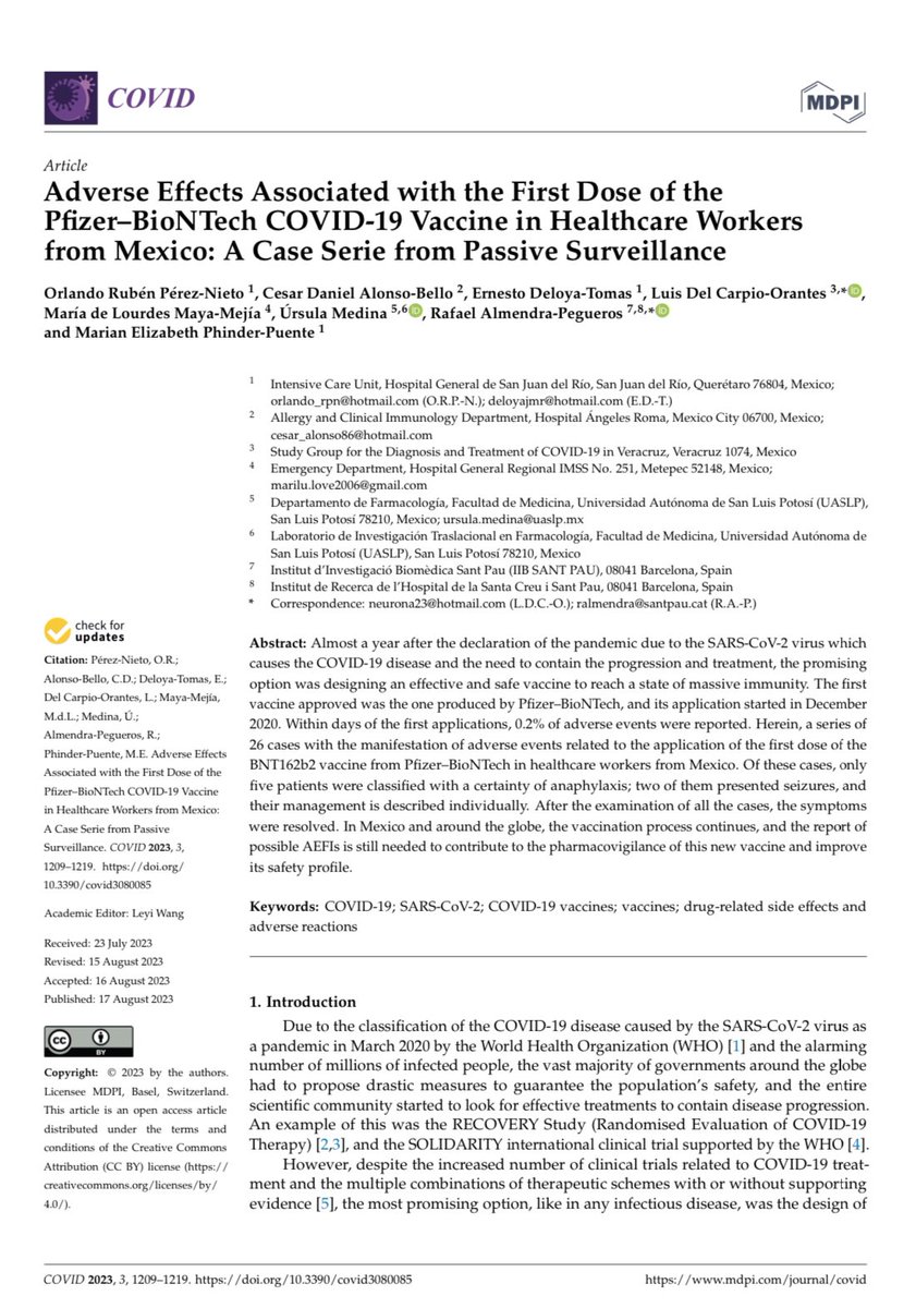 No quisimos difundir mucho este estudio, debido a que las Vacunas es lo más efectivo que tenemos contra el COVID-19, pero vemos que no somos los únicos que detectaron (y reportaron, más bien) las convulsiones secundarias. 2 eventos en nuestro hospital (de cientos de vacunas…