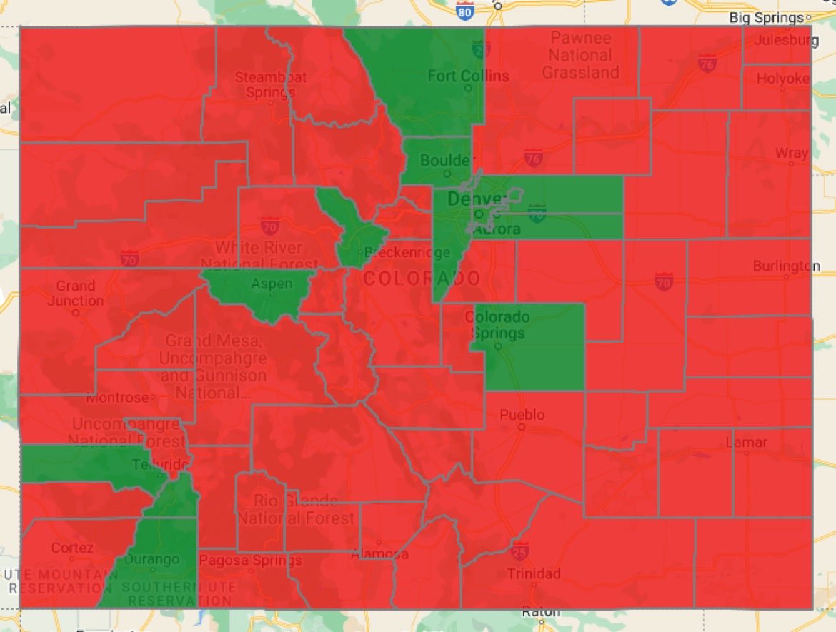 The bear discourse reminds me than in Colorado the people in the green areas (cities) voted FOR reintroducing wolves, and the people in the red areas (rural) voted AGAINST. Guess where they put the wolves.