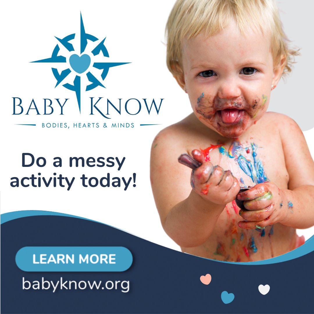 Consider doing a “messy” activity like playing with sand, feathers, or paints with your baby. Tell your baby, “We are open to try something new.”  Discuss other ideas too!

#baby #parenting #babydevelopment #parenteducation #earlychildhood #newmom #newparent #newborn