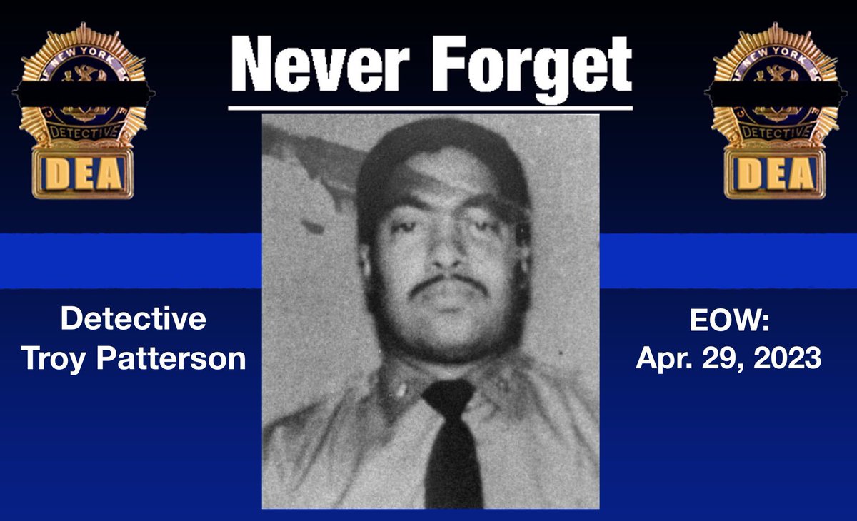 Today, the DEA pauses to honor Detective Troy Patterson. Troy was shot and severely injured in 1990 as he took police action when three criminals attempted to rob him while he was off-duty. He succumbed to his injuries one year ago. The DEA will #NeverForget.