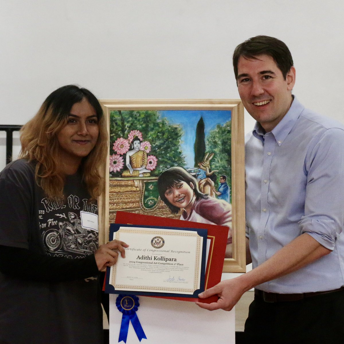 Congrats to our first place winner in the Congressional Art Competition! Adithi is from Mountain House and will have her art displayed in the United States Capitol for the next year.