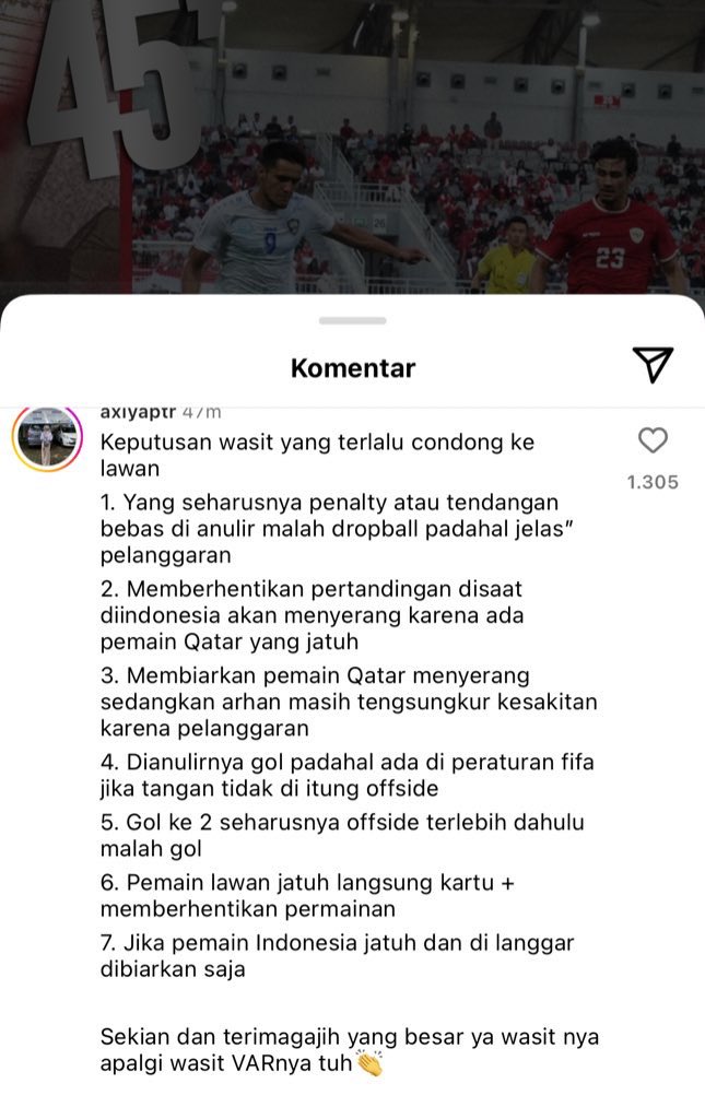 Andai ini semua tidak terjadi, mungkin ceritanya akan berbeda.. Min @afcasiancup sampaikan satu kata untuk wasit yg memimpin laga Indonesia vs Uzbekistan (KNTL) 😡