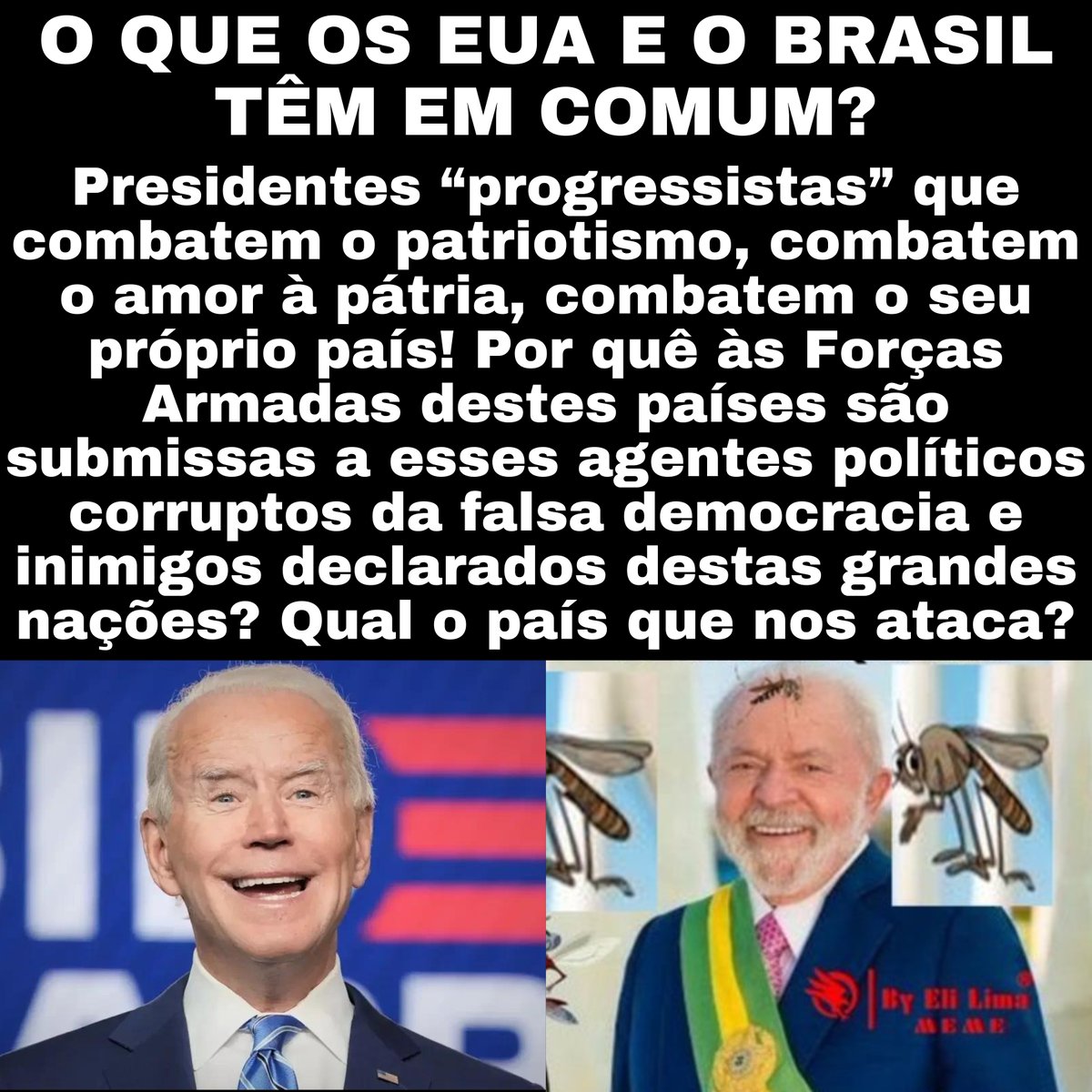 O que os EUA e o Brasil têm em comum? 
#SomosBrasil #Direita #DIREITAforteUNIDA #DireitaSegueDireita #Bolsonaro #VoltaBolsonaro #OsPingosNosis #TaNaRoda #Opiniao #Brasil #foralula #PresiDengue #ExercitoBrasileiro #jornalismo #jornalismoindependente #Mito