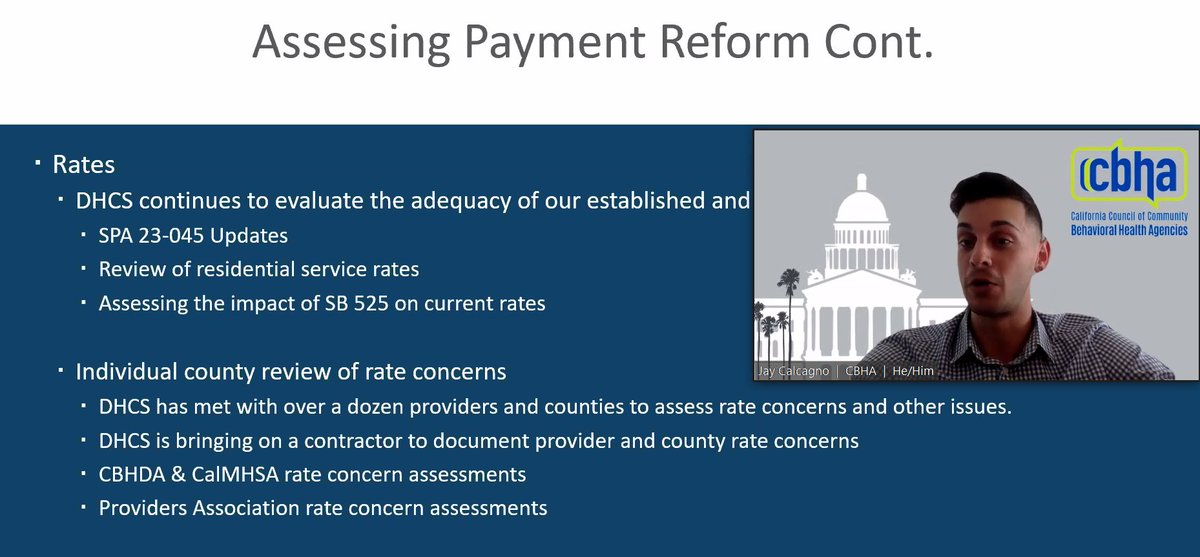 #CBHA, alongside other #behavioralhealth stakeholders provided our insights on #paymentreform. Several #CBHA members are being impacted the implementation and we are appreciative of those counties who have been flexible in recognition of the need for extra infrastructure. 📢👏