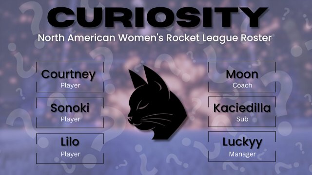 You've seen us around, but now it's official. 

•CURIOSITY•

👤<a href="/ItsCourtney33/">Courtney</a> 
👤<a href="/OhSonoki/">Sonoki</a> 
👤<a href="/_uhLilo/">Leslie 🍒</a> 
👤<a href="/Kaciedilla_/">Kacie</a> (S)
👨‍🏫@RLConcepts (C)
💼@luckyyier (M)

We are looking for an org to represent for all upcoming women's events!
Contact Courtney on discord: itscourtney33