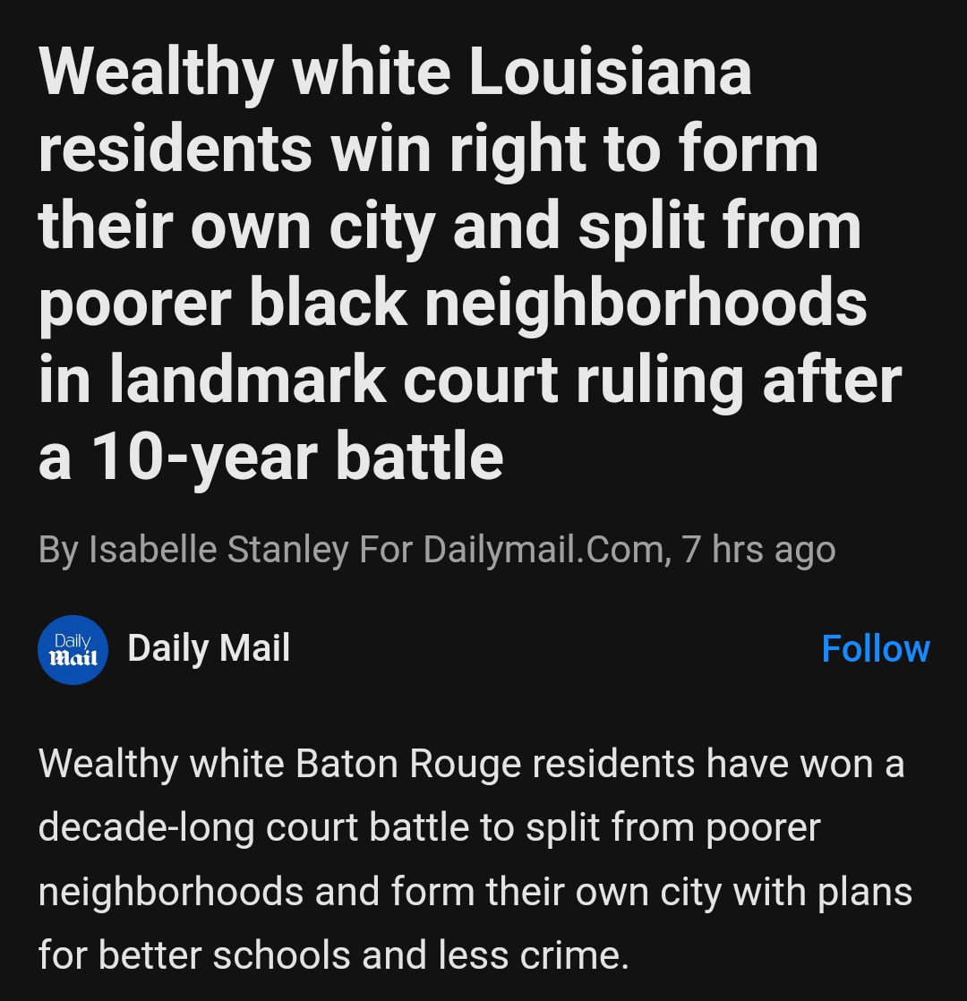 Is Segregation coming back in 2024? The State of Louisiana has just created a 'All White' town called St.George 😳 The City of St.George will be completely separated from(mostly black) Baton Rouge 🫣🤔 #segregation