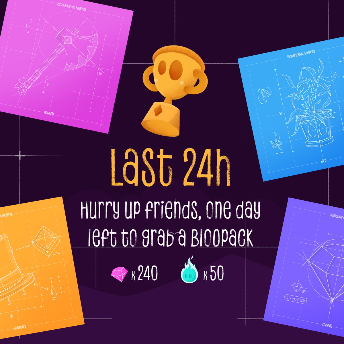 Only 24 hours left to get a pack of Licky's BLOOPRINTS 👅

Help Licky escape by completing the game to earn a BLOOPACK!

Each pack contains 5 random BLOOPRINTS out of 36 unique designs 💎

👉 Download Licky's Escape on iOS NOW: ow.ly/q77850Rroyo