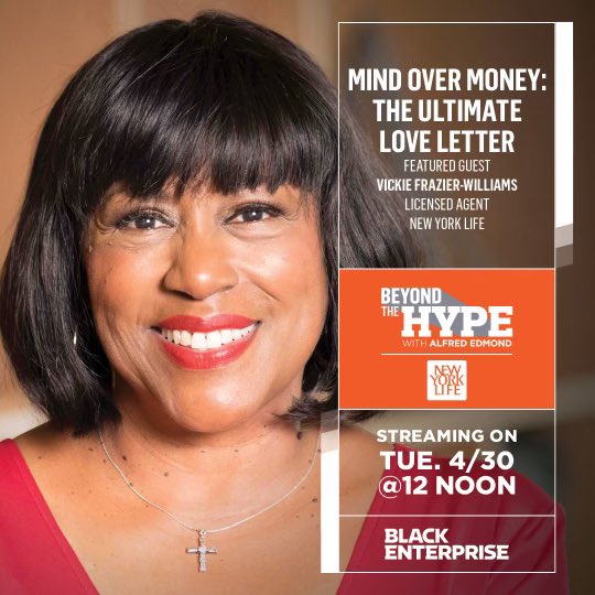 Financial pro Vickie Frazier-Williams @V_FrazierWms joins me on my one-of-kind interview series #BeyondTheHype! 

Streaming on @BlackEnterprise's LinkedIn, Facebook, Twitter & YouTube pages starting Tues 4/30, 12pE 
#TheSuccesspert #personalfinance #blackentrepreneurs #podcast
