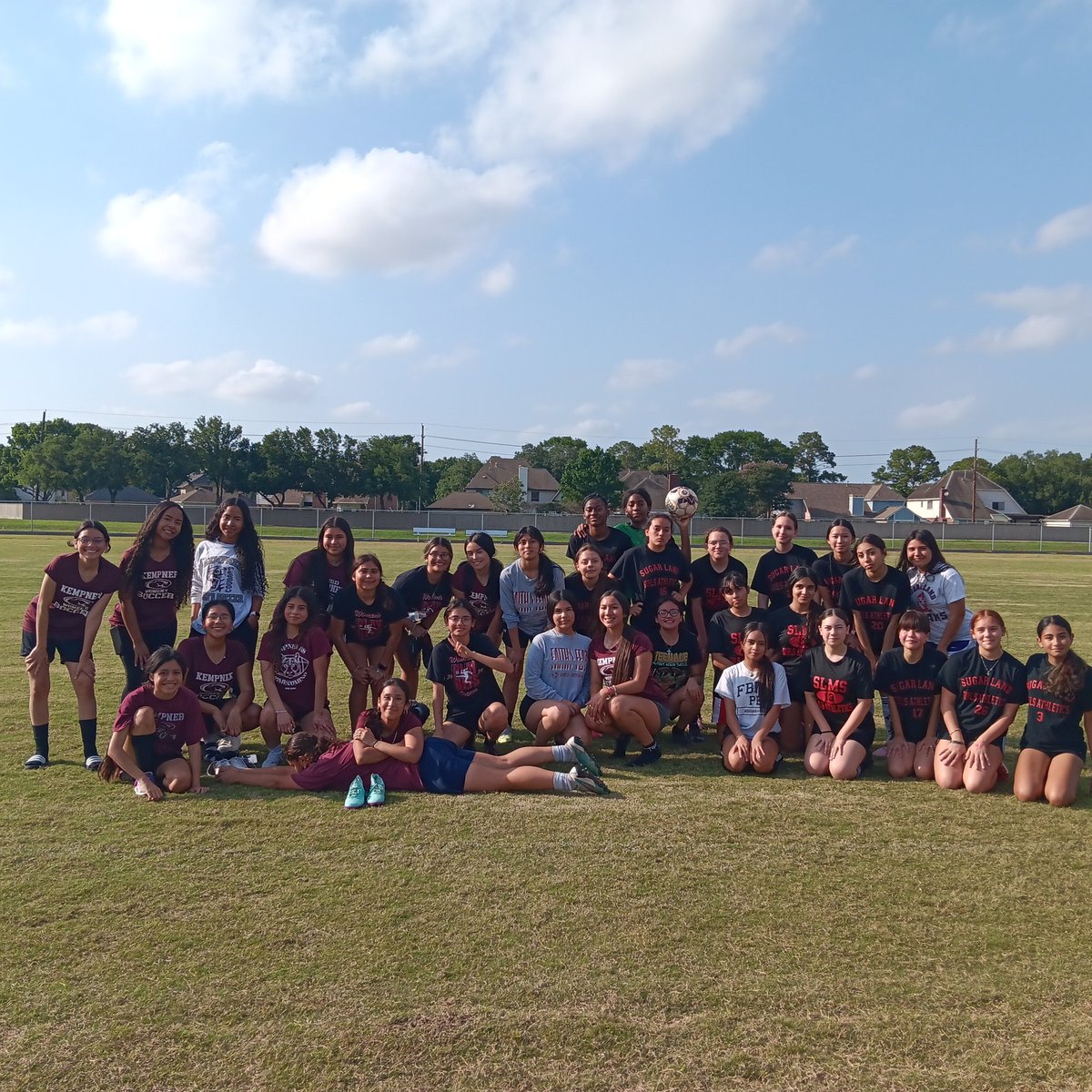 So fun to get to run the SLMS practice with almost 20 of our kempner soccer girls.