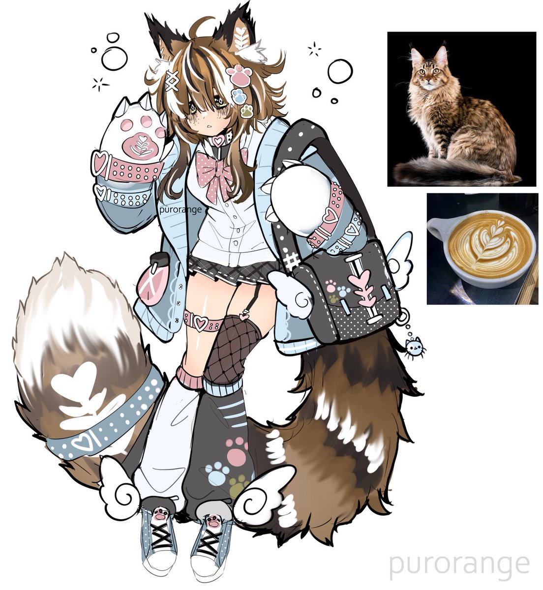 ☕️🐈‍⬛coffee maine coon design