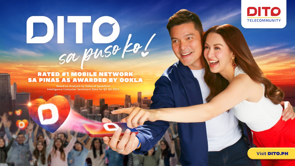 DITO unveils newest campaign 'DITO SA PUSO KO' Featureing PH's #1 Power Couple Dingdong Dantes and Marian Rivera manila-life.blogspot.com/2024/04/dito-u…