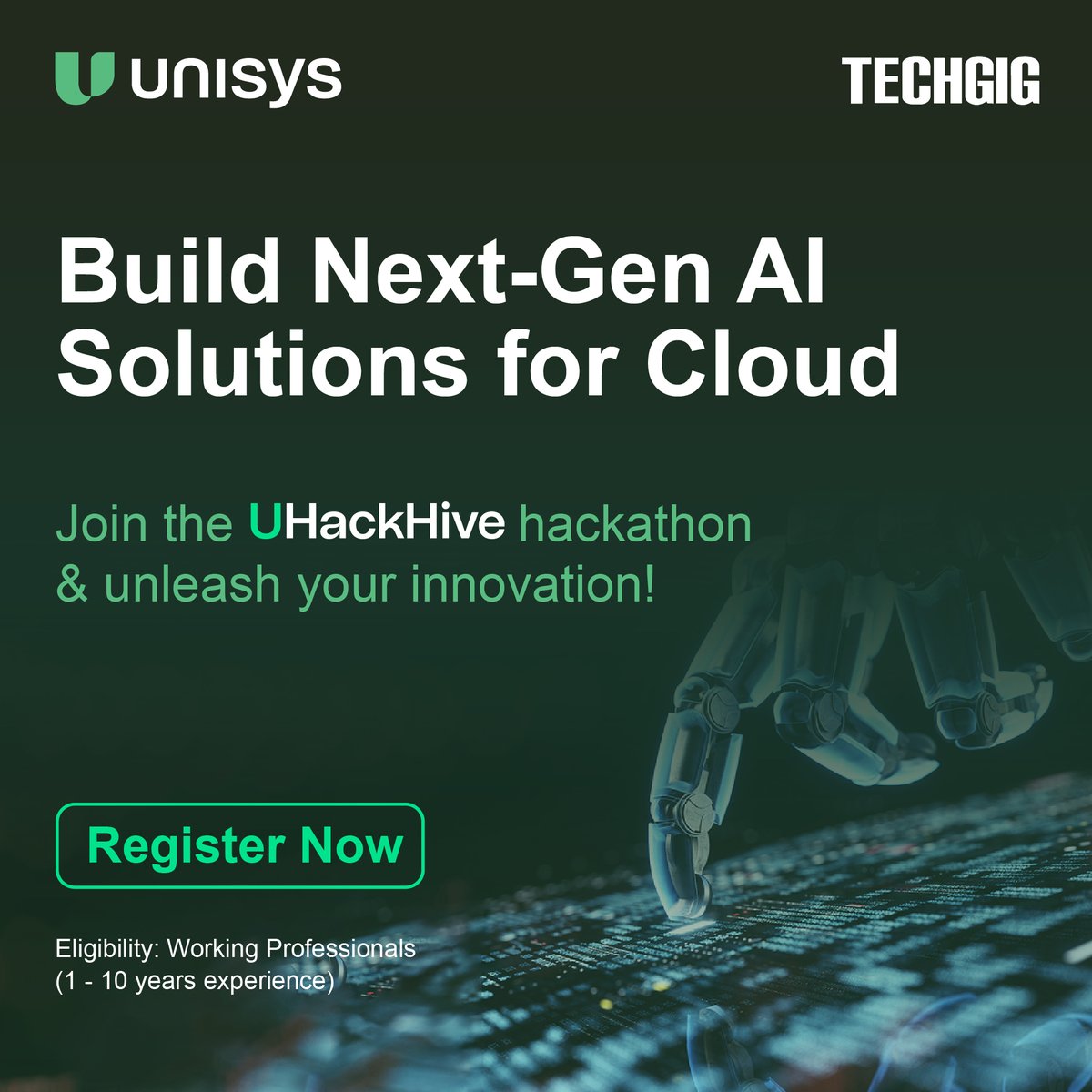 Join the @unisys UHackHive AI-driven hackathon! Develop pioneering solutions for real-world challenges using traditional ML and cutting-edge AI models. 

Register Now: bit.ly/3QankuL

#AIHackathon #Innovation