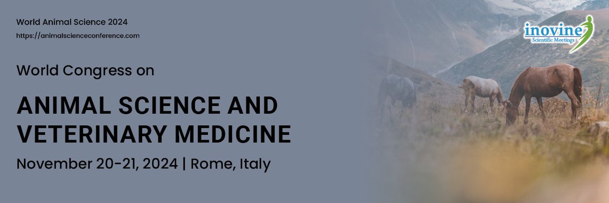 #animal #veterinary #dairy Join us at World Congress on Animal Science and Veterinary Medicine!! All the participants will be awarded with CPD Credits. Contact us at: animalscience@inovineconferences.com (or) animalscience@scientificmeetings.net Whatsapp: +1 (408) 933-9154