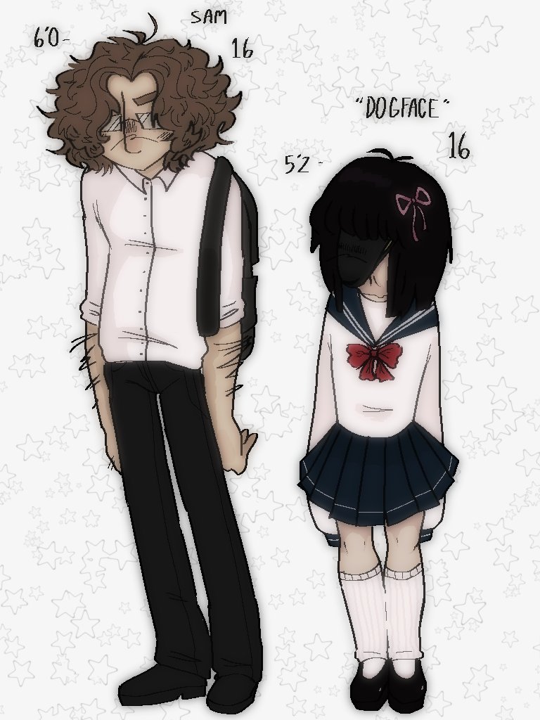 (sorta) new nouns ocs, sam and dogface / claire !! for a series.... 🫶

#dogface