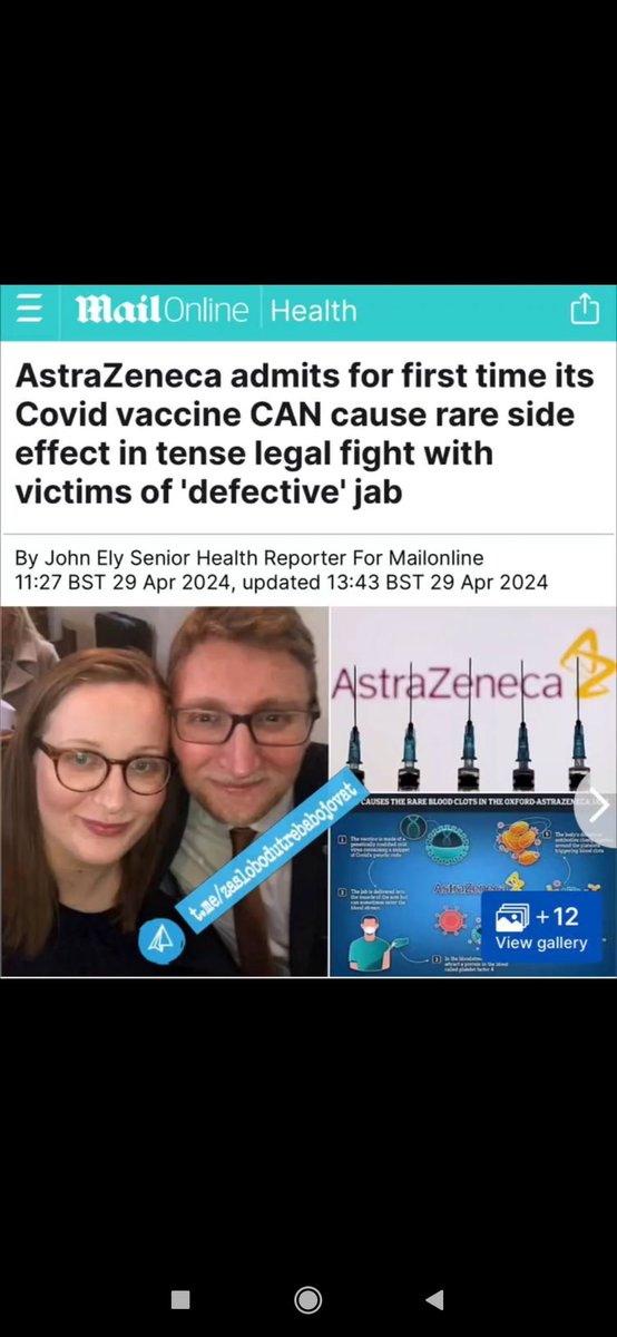 ⚡️ AstraZeneca na súde po prvý raz priznala, že jej liek na koronavírus by mohol spôsobiť smrteľný vedľajší účinok – trombózu – Daily Mail.

Takáto odpoveď je extrémne zriedkavá, hovorí spoločnosť medzi desiatkami žiadostí.