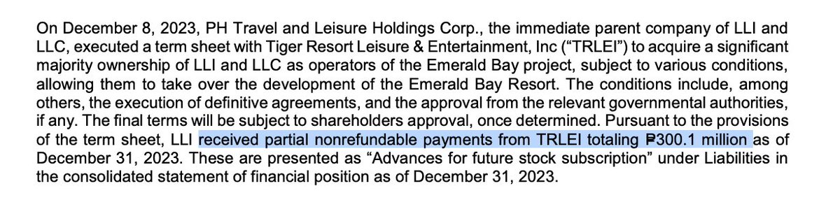 Okada Group steps in to revive Davao-based tycoon Dennis A. Uy's stalled casino project in Cebu, makes 'non-refundable' P300.1M downpayment to PH Resorts subsidiary ahead of potential majority sale.