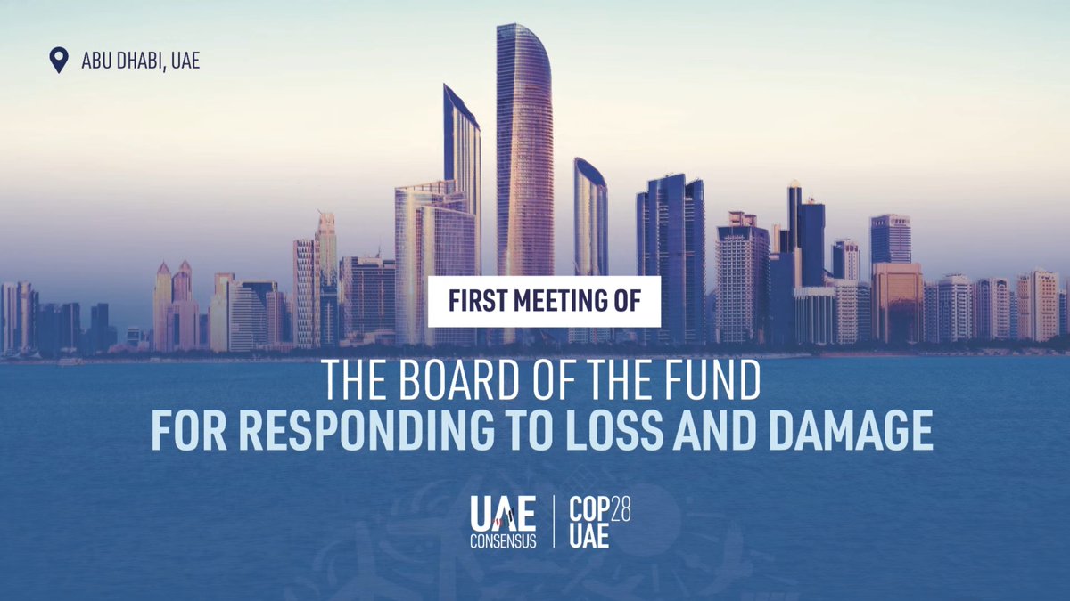 1/2.⚠️USEFUL INFO: The first meeting of the Board of the #LossAndDamage Fund starts today (April 30th) at 09:00 (GMT+4) in Abu Dhabi, UAE 🇦🇪. The webcast is below. However, the Board must first agree that the meeting will be webcast*. 🔗Webcast link: youtube.com/embed/X-xASNf3…