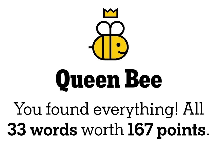 MON:  @NYTGames #Nytspellingbee
#SpellingBee